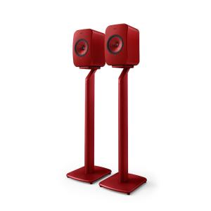 Миниатюра продукта KEF LSX II Lava Red + KEF S1 Floor Stand Red беспроводная полочная акустическая система (комплект со стойками)